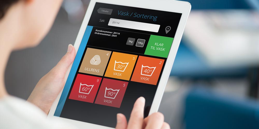 Bilde av et nettbrett som bruker applikasjon